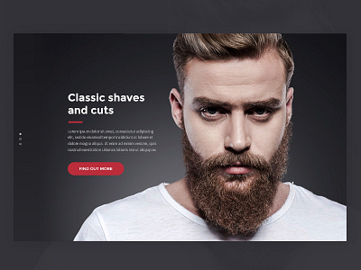 Classic shaves and cuts banner beard block cool header interface landing latvia page promo riga ui