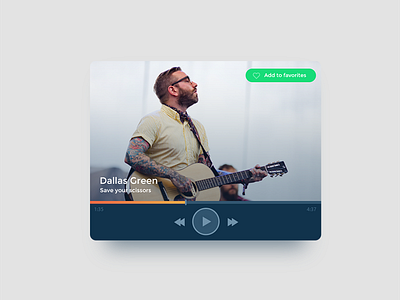 Music Player + Codepen clean codepen green interface music player ui ux web webdesign widget