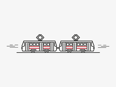Tram design flat graphic icon illustration illustrator latvia line restaurant riga transport
