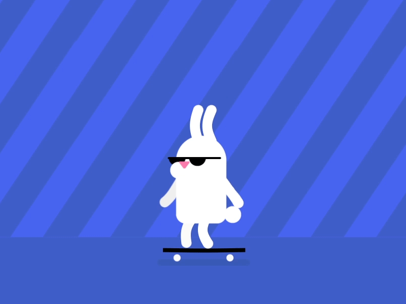 Rabbit the skateboarder