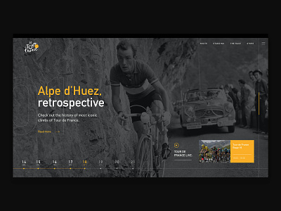 Tour De France cycling design interaction interface racing tourdefrance ui ux web