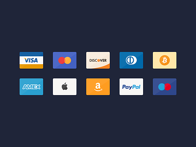 Card Icons (Free) american express bitcoin credit card discover flat free icon icons paypal psd visa