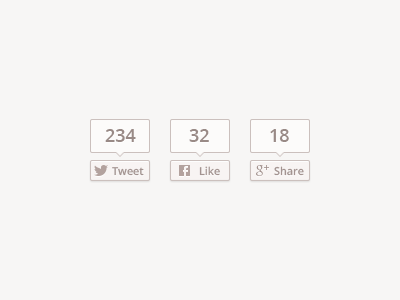 Share Buttons (+ Free PSD) button count download facebook free google gplus icons like psd share sharing social tweet twitter ui