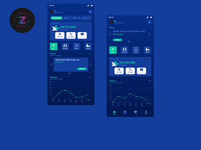 Internet Balance Application MyXl app design flat minimal modern ui ux