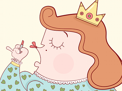 The Queen affinity cartoon character colour designer illustration queen vector