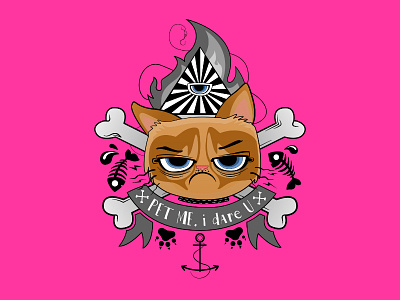 Grumpy Cat cat character design funny grumpy illustration vector