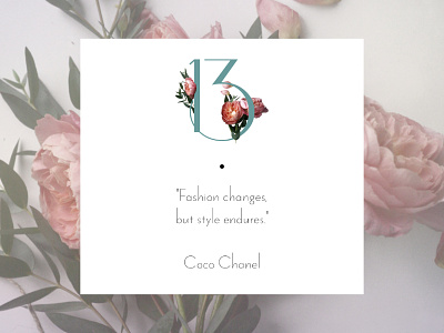 "Quote" 13 brand branding chanel contrast design flowers graphics quote