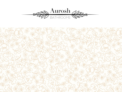 Aurosh Bathrooms Branding bathroom beige brand branding brief design flowers logo