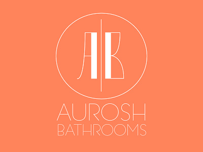 Aurosh Bathrooms Branding aurosh bathroom brand branding design logo orange