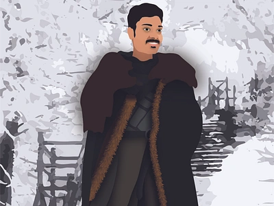 potrait design fashion gameofthrones illustration jonsnow potrait vector