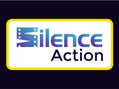 silence action logo design