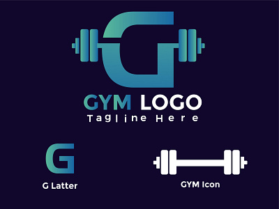GYM latter logo branding bucher design design flyer design graphic design gym gym latter logo gym logo illustration latter logo logo logodaily logopedia ui ux vector