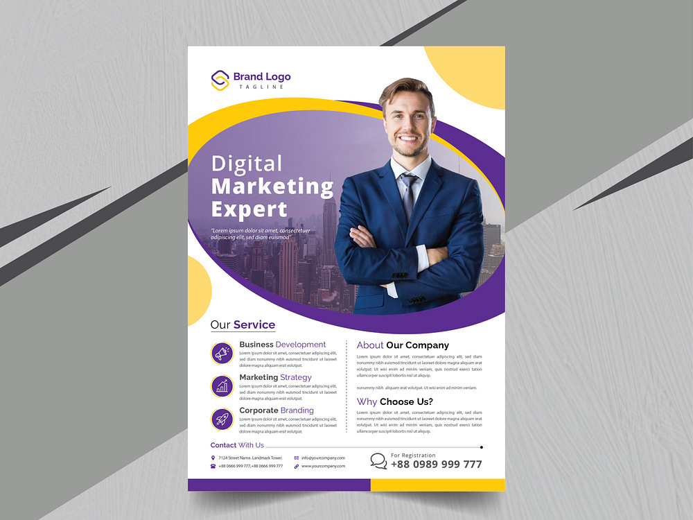 Digital Marketing Flyer Design by Designer Salim on Dribbble