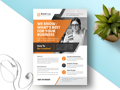 Corporate flyer design template