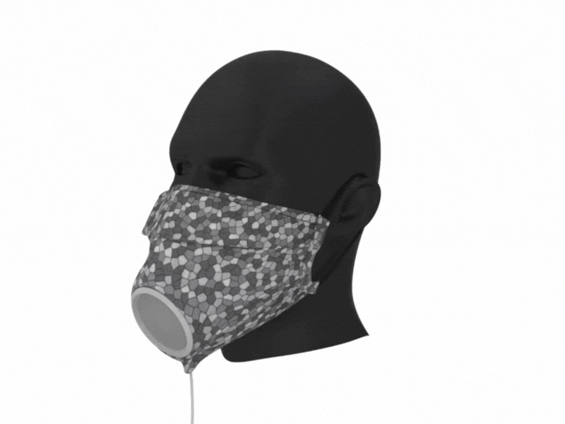 Mask filteration animation 3d rendering