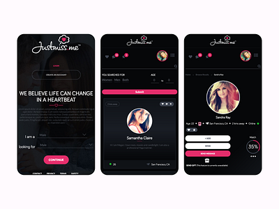 JustMissMe - Dating app UI & UX