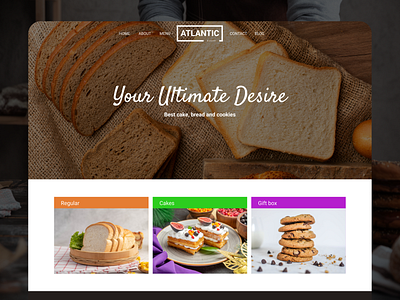 Atlantic Bakery Website UI & UX bakery website cake website menu mobile responsive restaurant website ui ux ui design uiux ux research website ui