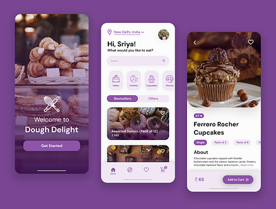 bakery app UI branding design ui ux