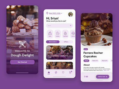 bakery app UI