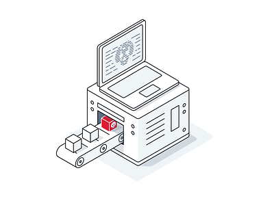 Supply chain compromise security attack attack concept graphic icon illustration isometric it security supply chain tech