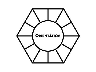 Orientation Station bahnhof logo type