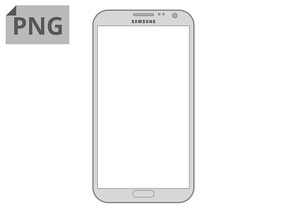 Galaxy Note 2 Wireframe PNG