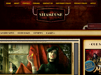 Steampunk Web Template steampunk