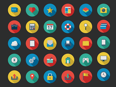 Flat Vector Icon Set