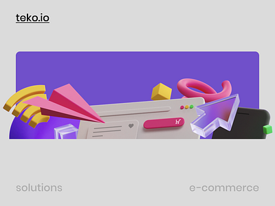 E-commerce 3d illustration