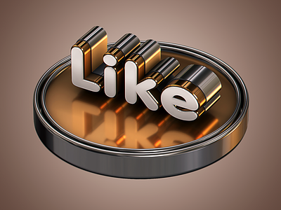Like beautiful design disk graphic letters pedestal reflection shiny text volume