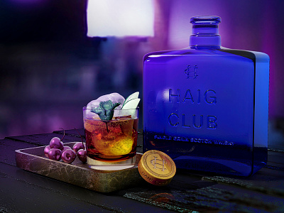 Haig Club Scene Render 3d design bottle design cg drink haig club render