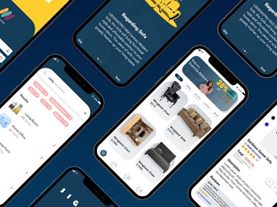 Furniture application graphic design ui