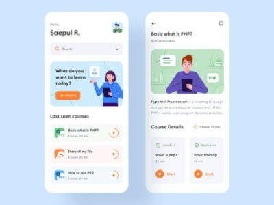 E-learning app design