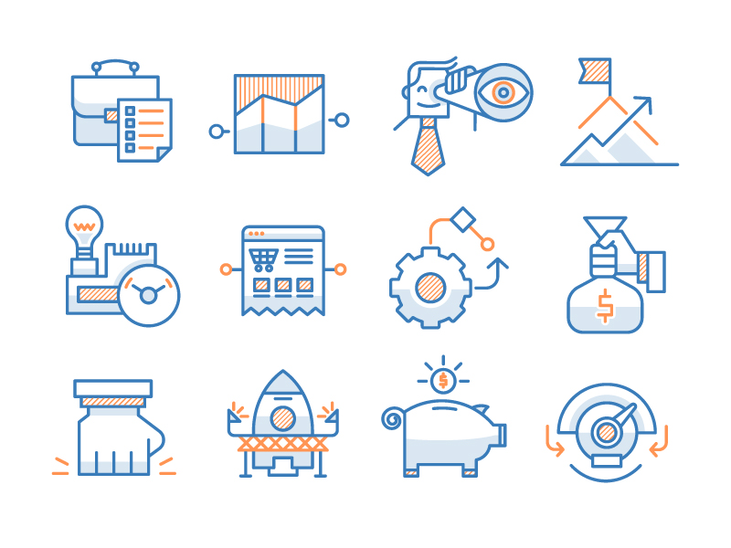 Business Startup Icons By Konstantin Rassilnov On Dribbble