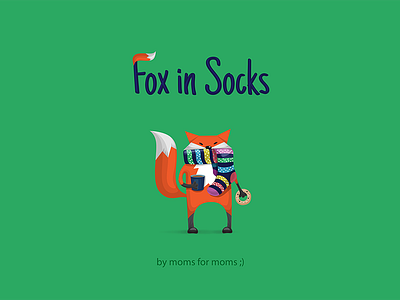 Fox in Socks logo and Identity) identity logo