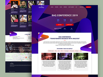 BAQ conference site design ui ux