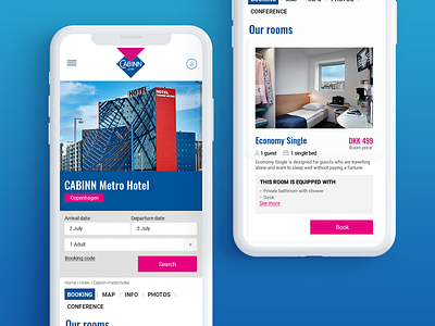 New Responsive site for CABINN Hotels