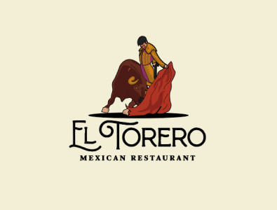 Vintage logo design for a Mexican Restaurant mascot logo design men and bull vintage logo design