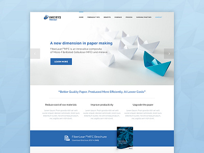 Fiberlean Marketing Website blue blue and white clean design isoflow ui ux