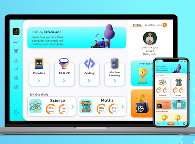 Qwings Edtech product UI UX design dashboard 3d branding byjus coursera design designer digital edtech education exams gradeup illustration machine learning product startup student teacher technology ui unacademy
