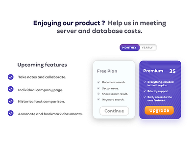 SAAS pricing page website