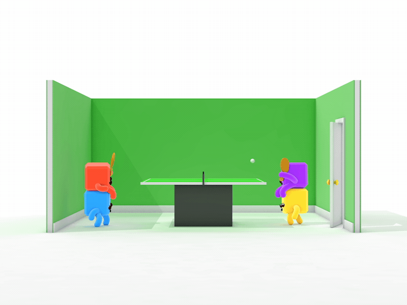 Rooms c4d character animation loops
