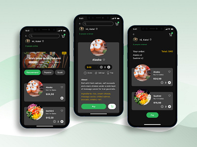 Other food app screens