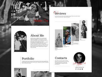 Landing page for a fashion photographer or a stylist branding design design studio figma graphic design landing page logo style ui uiux web website