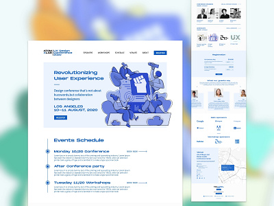 Event Microsite landing page and illustration