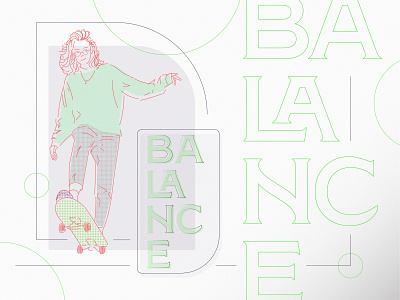 Balance design flat illustration illustrator vector