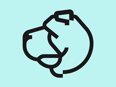 Sharpei dog icon logo monweight sharpei simplicity swiss thick stroke