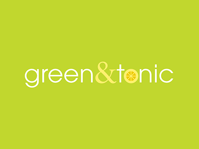 Green & Tonic branding bright colors identity juice bar lemon logo restaurant
