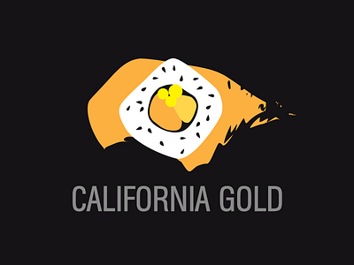 California gold graphics sushi vector