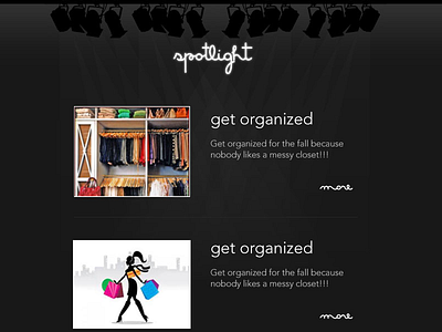 Spotlight ui web design